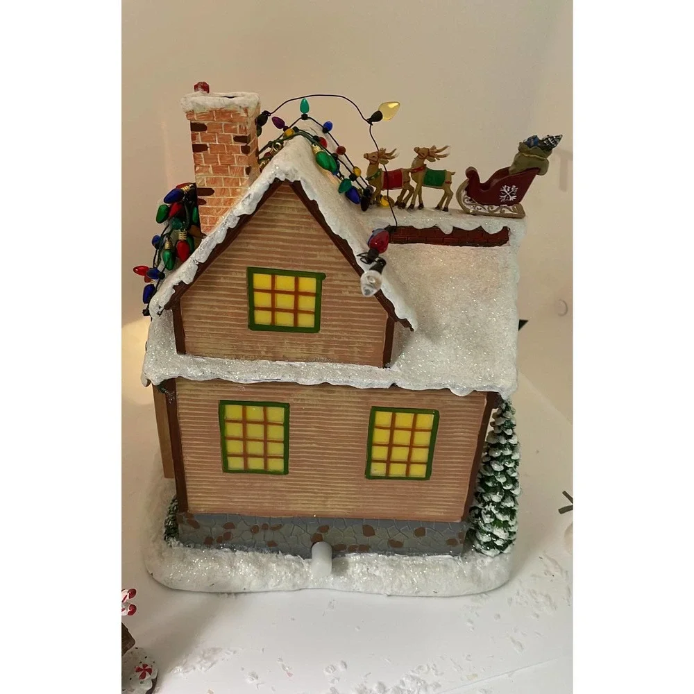 Allstate Floral~ Holiday House~ Large animated Box Victorian VNTG - Picture 10 of 12